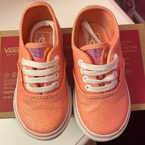 Slightly worn , sparkly pink vans. Good condition , maybe worn a couple times